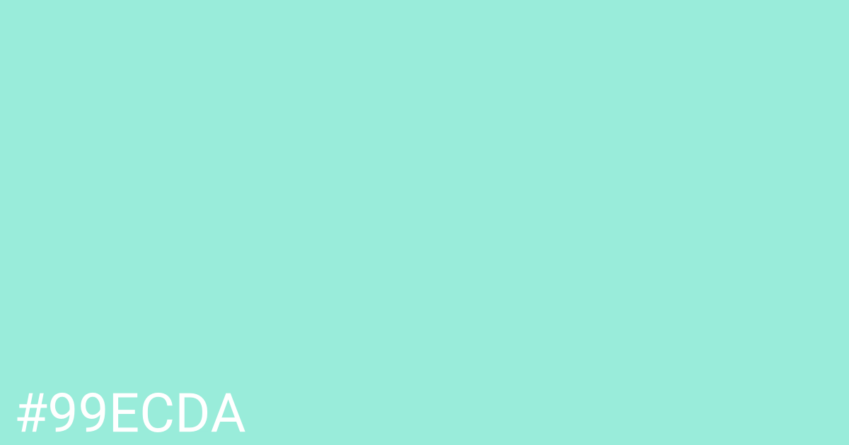 Hex color #99ecda graphic