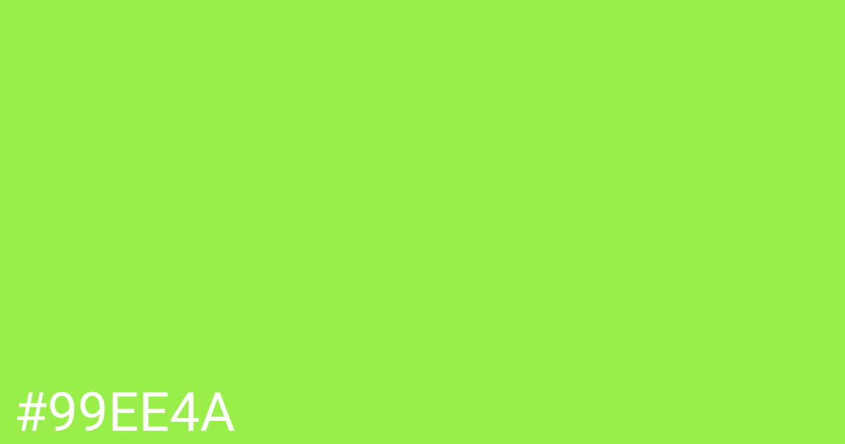 Hex color #99ee4a graphic