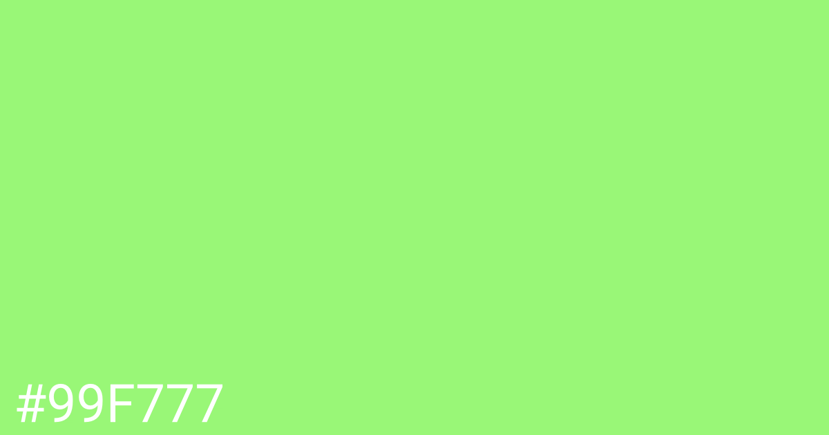 Hex color #99f777 graphic