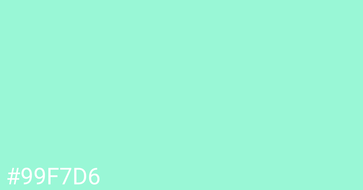 Hex color #99f7d6 graphic