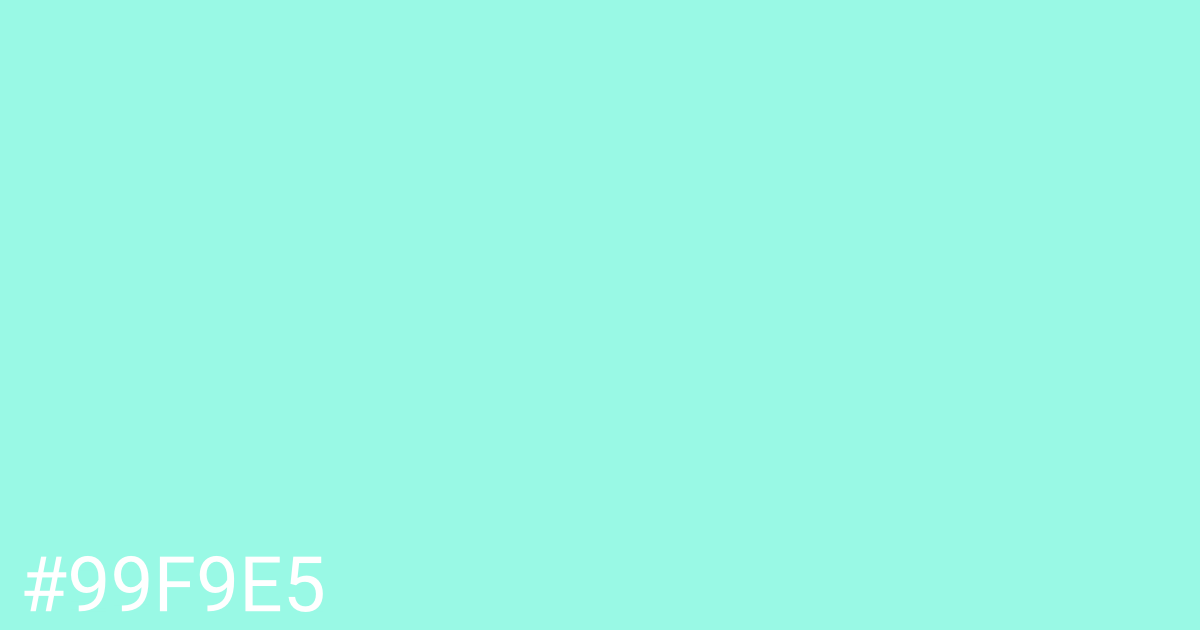 Hex color #99f9e5 graphic