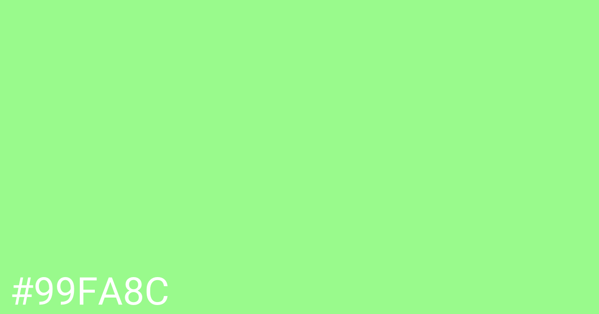 Hex color #99fa8c graphic