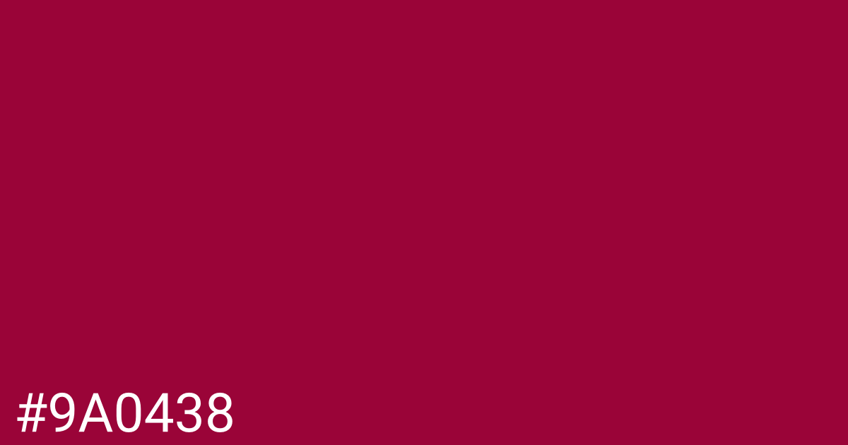 Hex color #9a0438 graphic