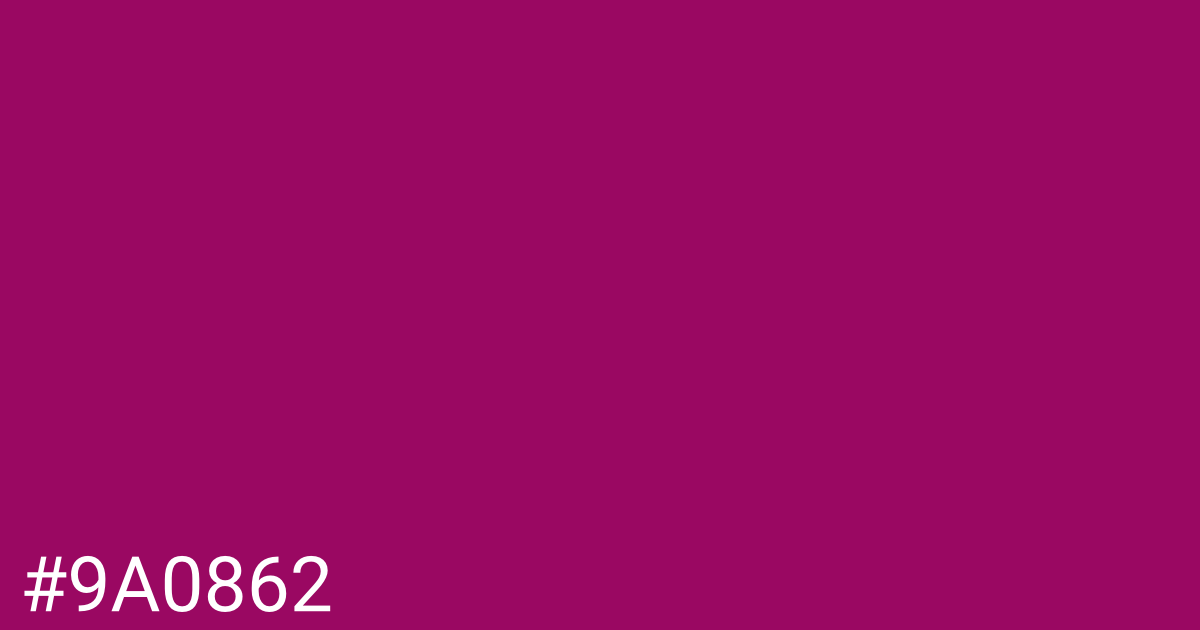 Hex color #9a0862 graphic