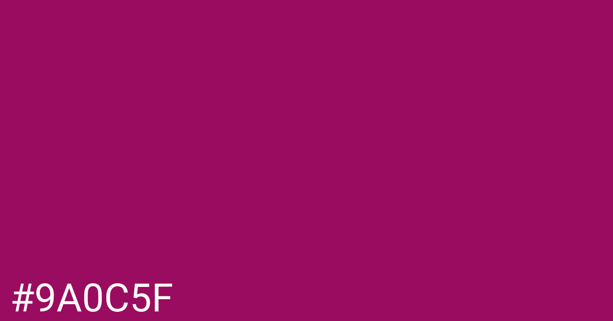 Hex color #9a0c5f graphic