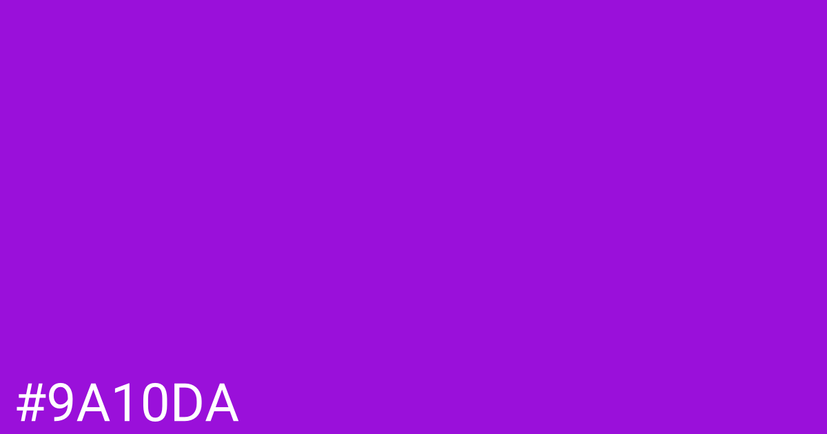 Hex color #9a10da graphic