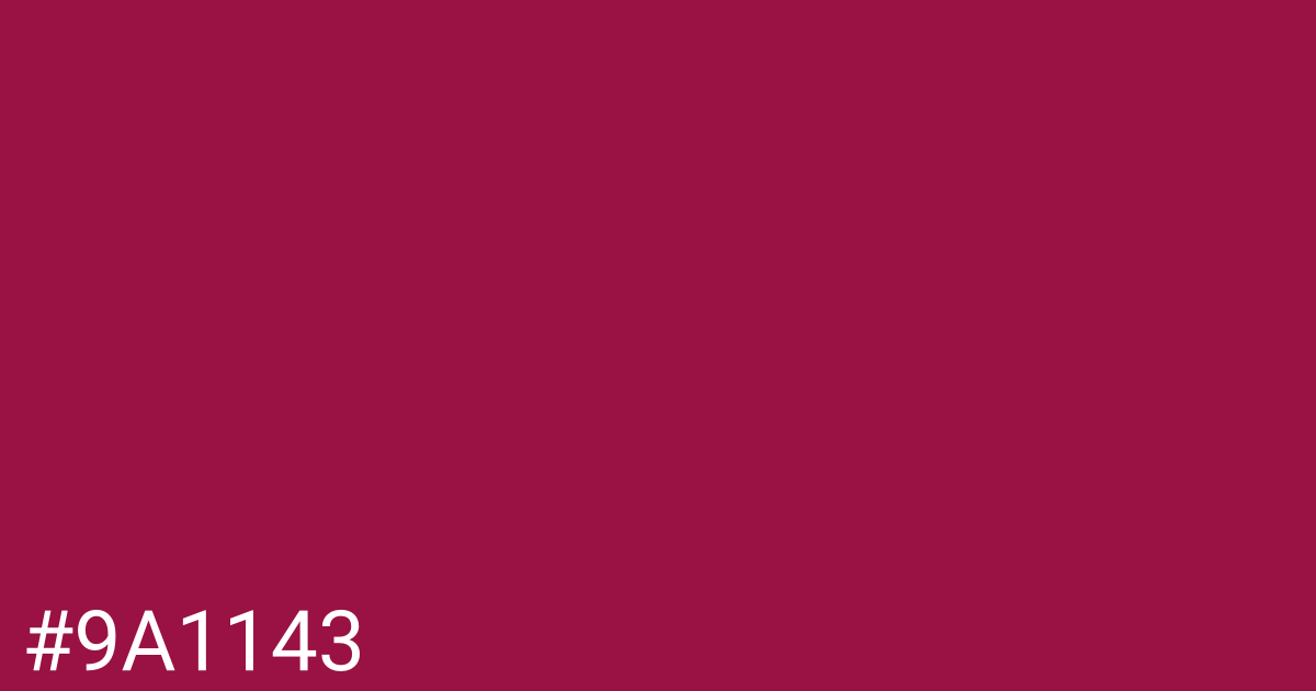 Hex color #9a1143 graphic