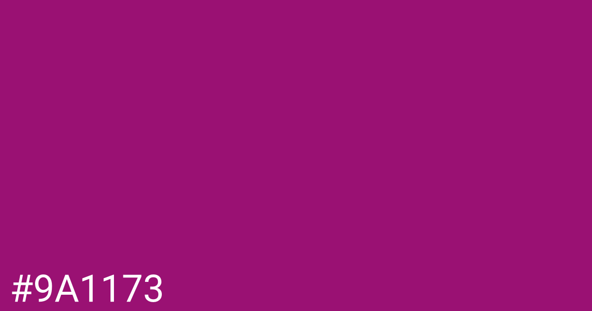 Hex color #9a1173 graphic