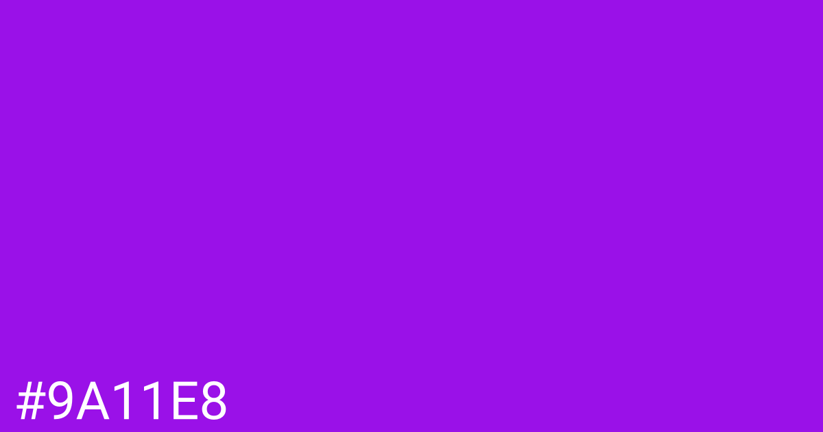 Hex color #9a11e8 graphic