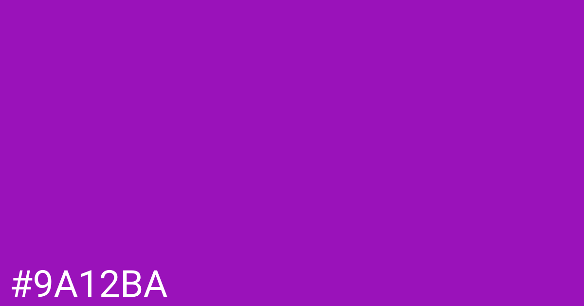 Hex color #9a12ba graphic