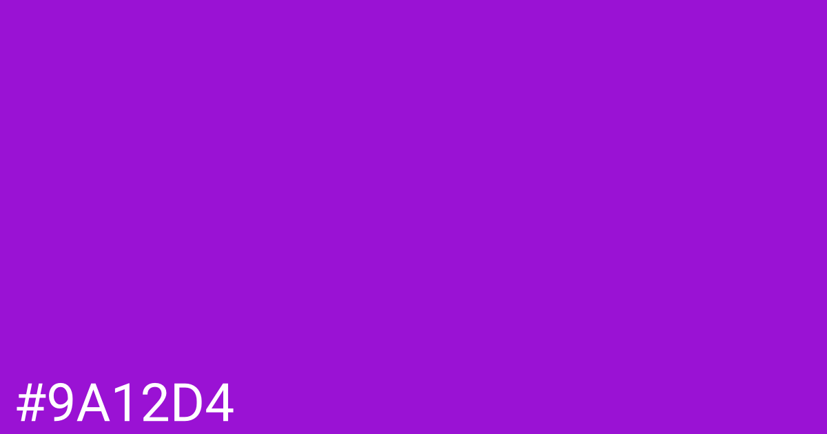 Hex color #9a12d4 graphic