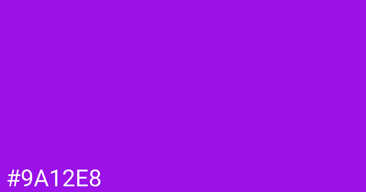 Hex color #9a12e8 graphic