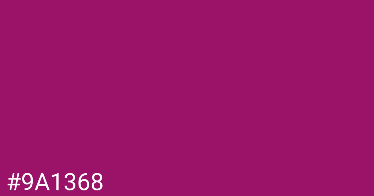 Hex color #9a1368 graphic