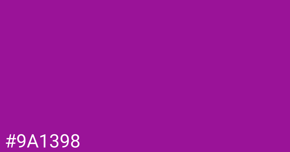 Hex color #9a1398 graphic