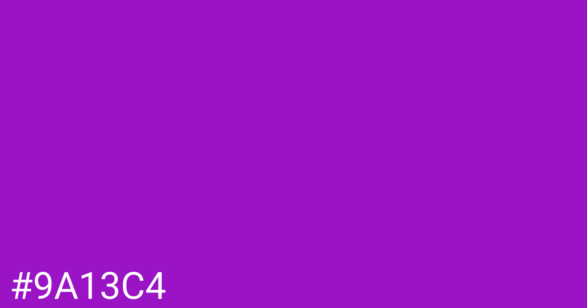 Hex color #9a13c4 graphic