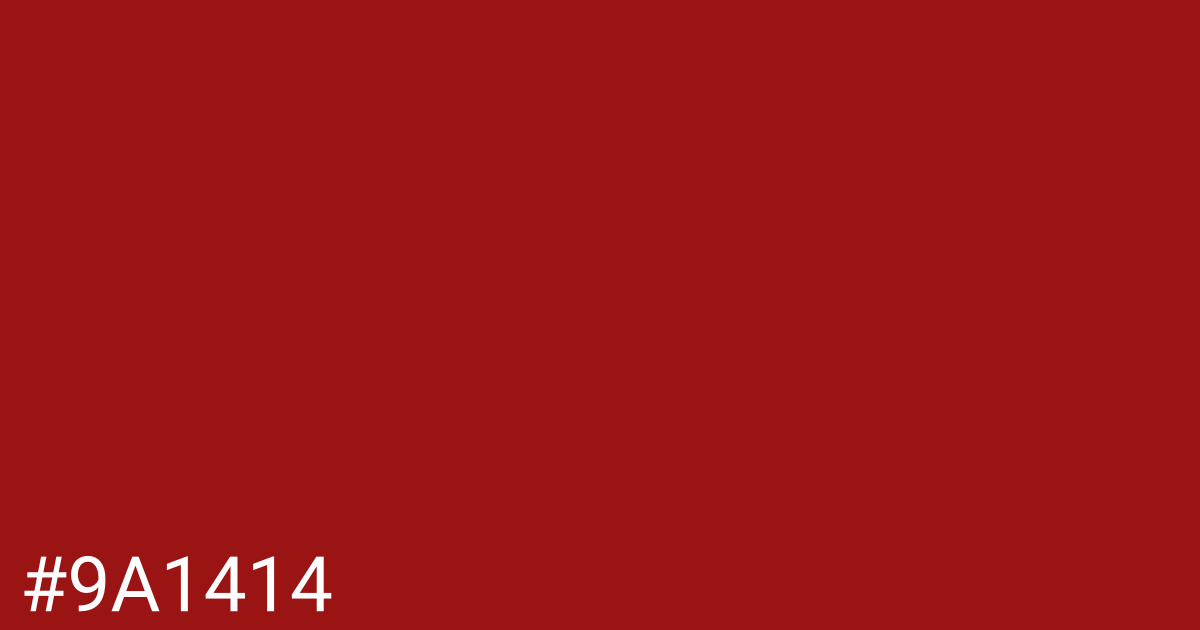 Hex color #9a1414 graphic