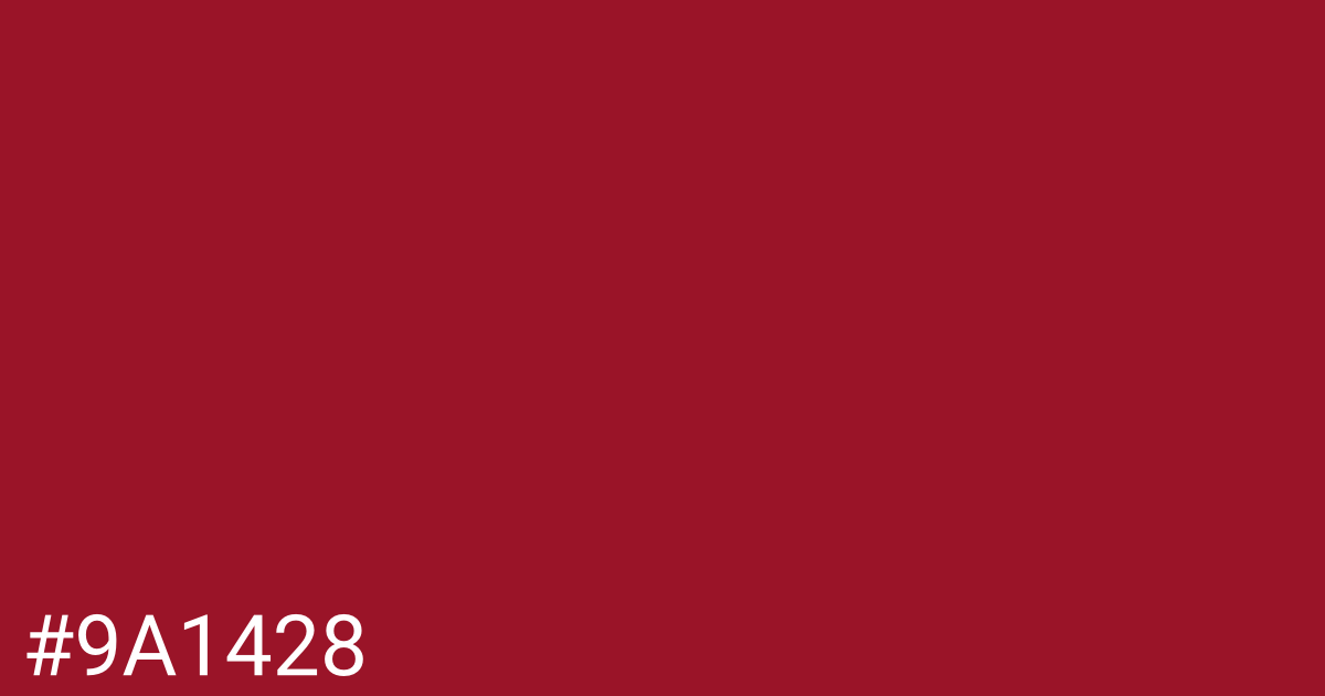 Hex color #9a1428 graphic