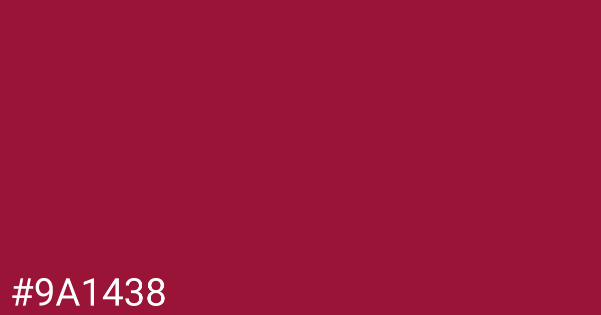 Hex color #9a1438 graphic