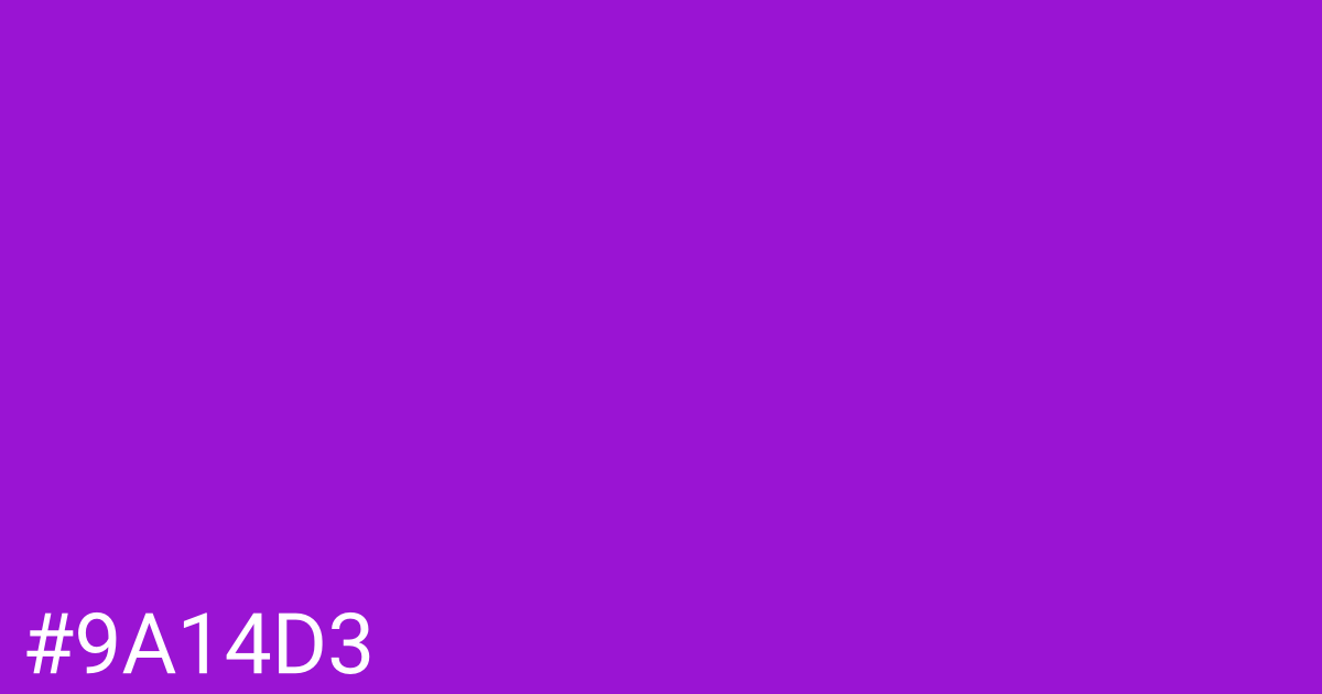 Hex color #9a14d3 graphic