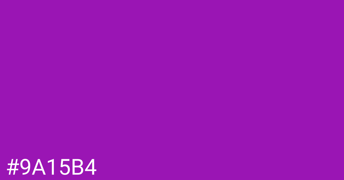 Hex color #9a15b4 graphic