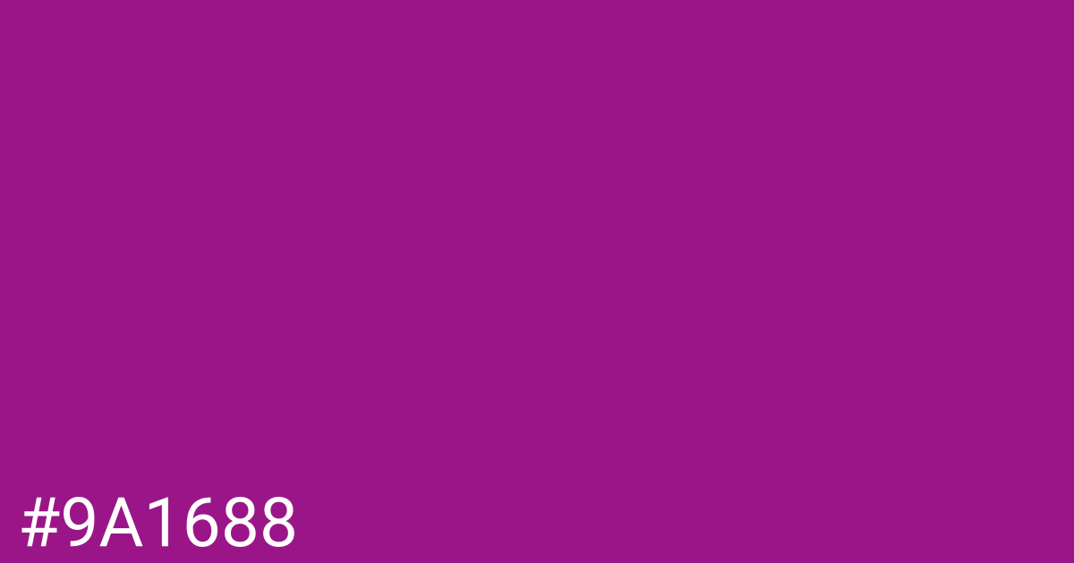 Hex color #9a1688 graphic