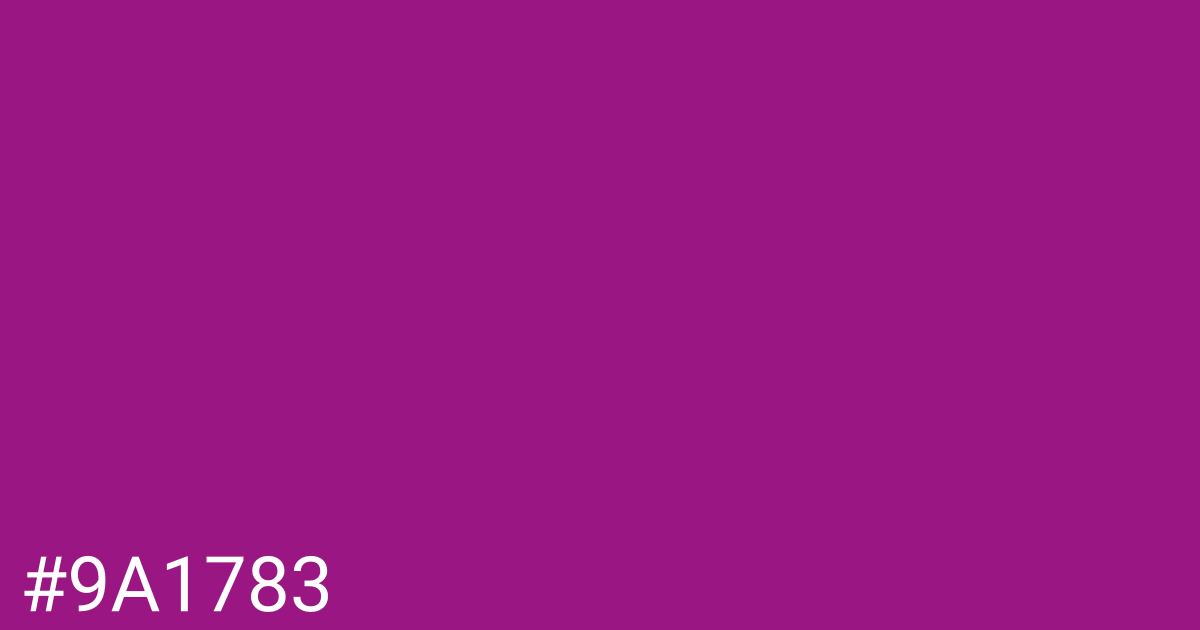 Hex color #9a1783 graphic