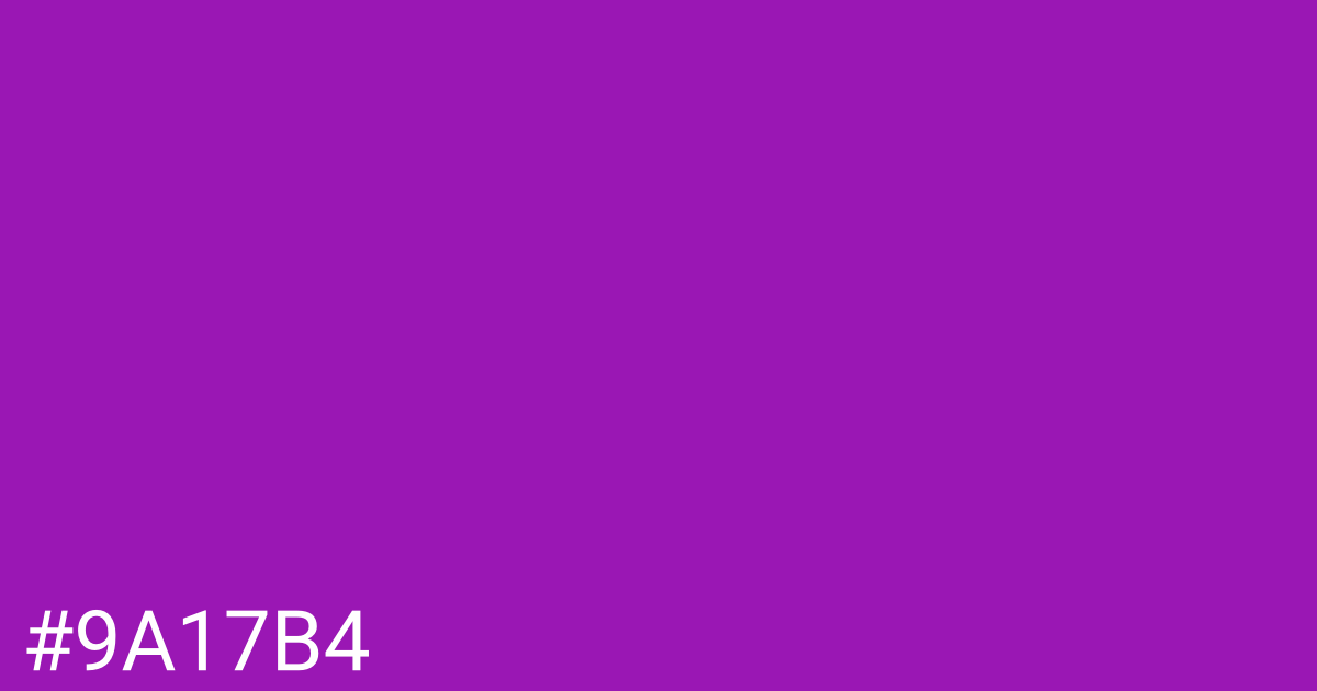 Hex color #9a17b4 graphic