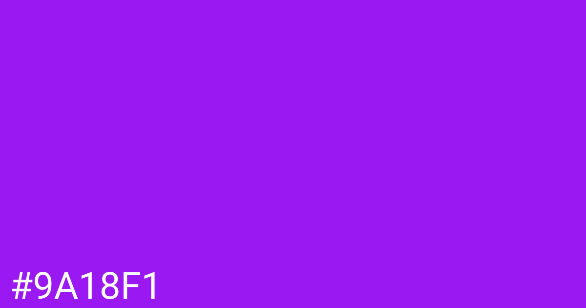 Hex color #9a18f1 graphic