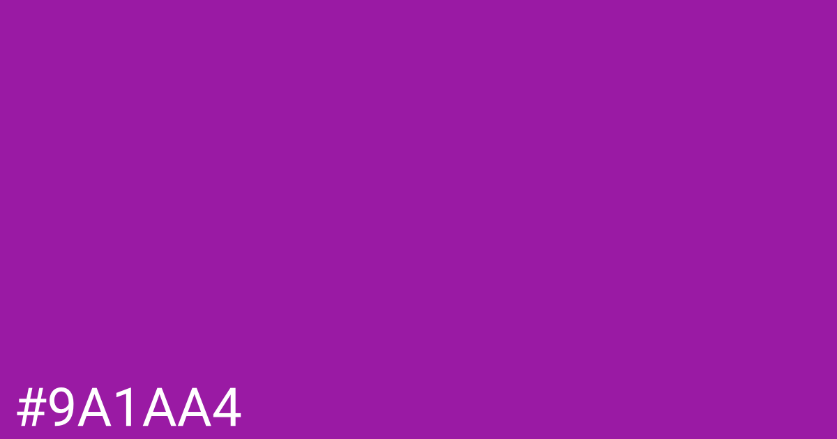 Hex color #9a1aa4 graphic