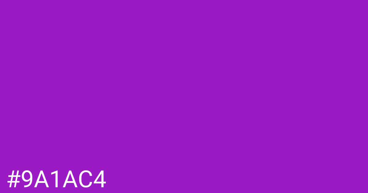 Hex color #9a1ac4 graphic