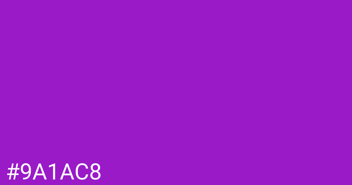 Hex color #9a1ac8 graphic