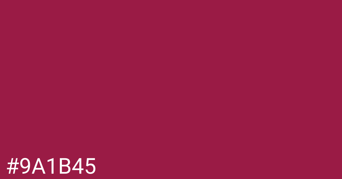 Hex color #9a1b45 graphic