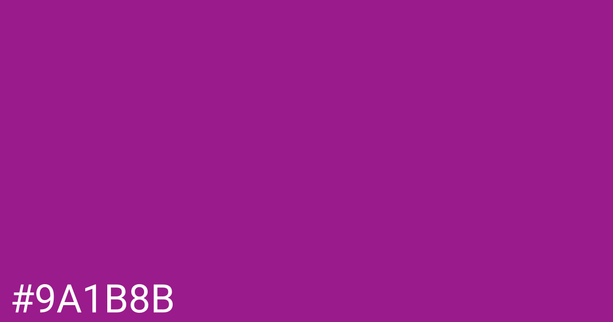 Hex color #9a1b8b graphic