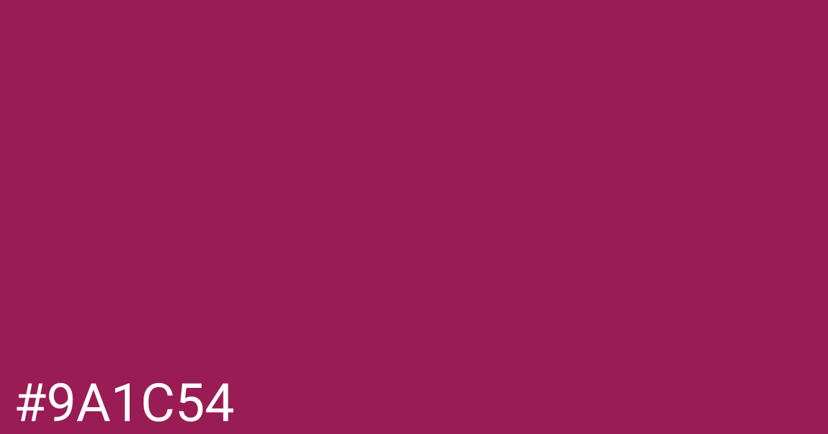 Hex color #9a1c54 graphic