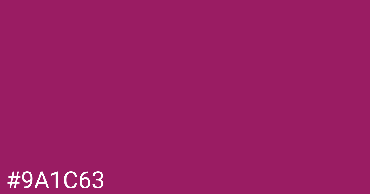 Hex color #9a1c63 graphic