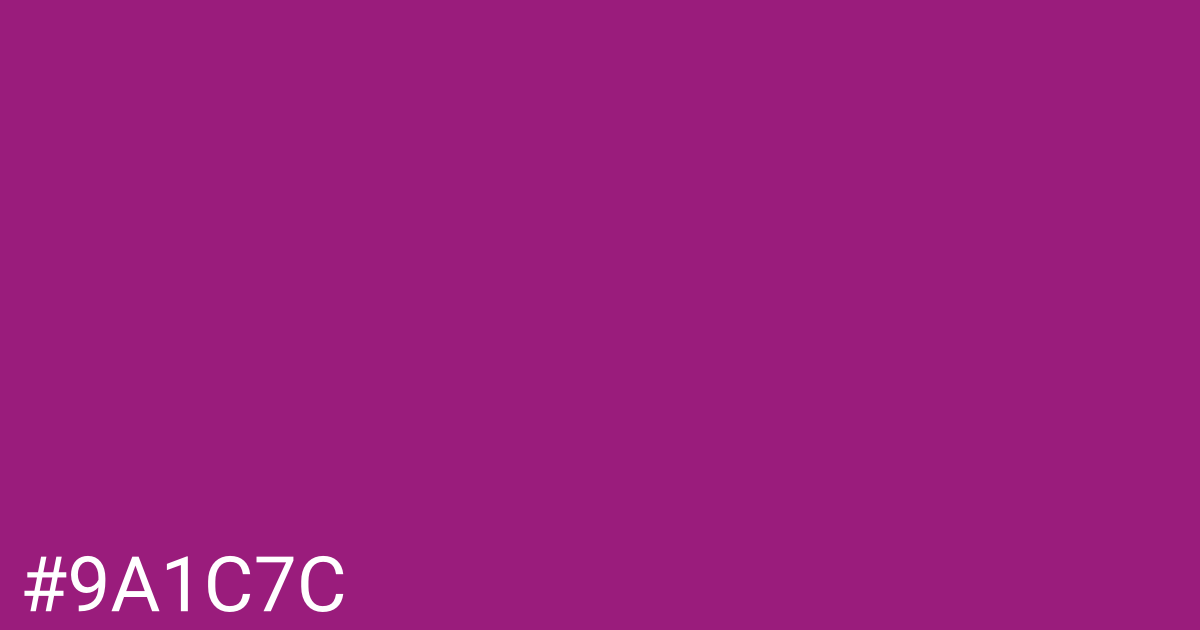 Hex color #9a1c7c graphic