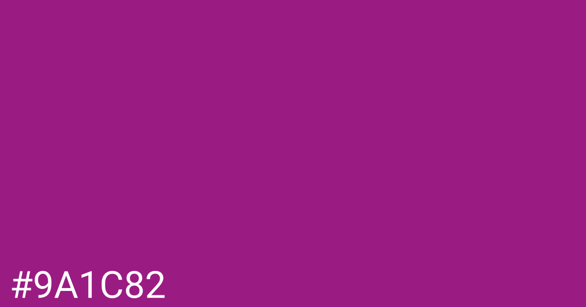 Hex color #9a1c82 graphic