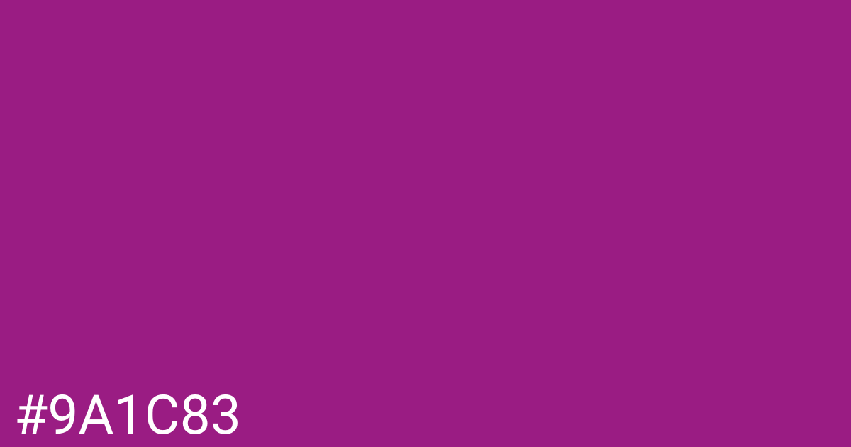 Hex color #9a1c83 graphic