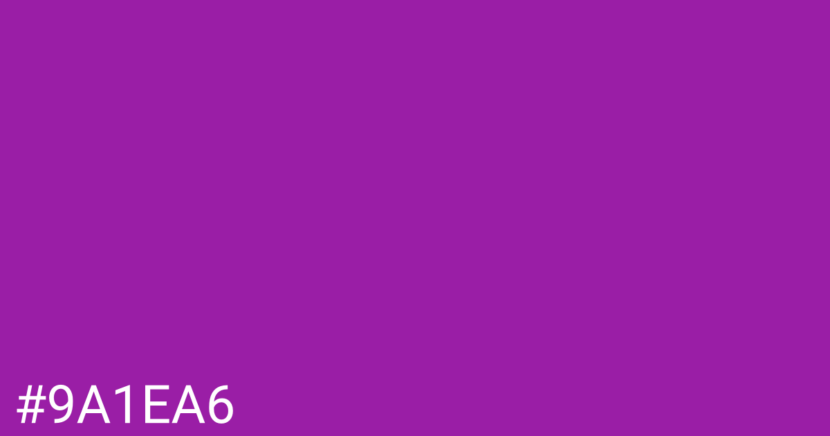 Hex color #9a1ea6 graphic