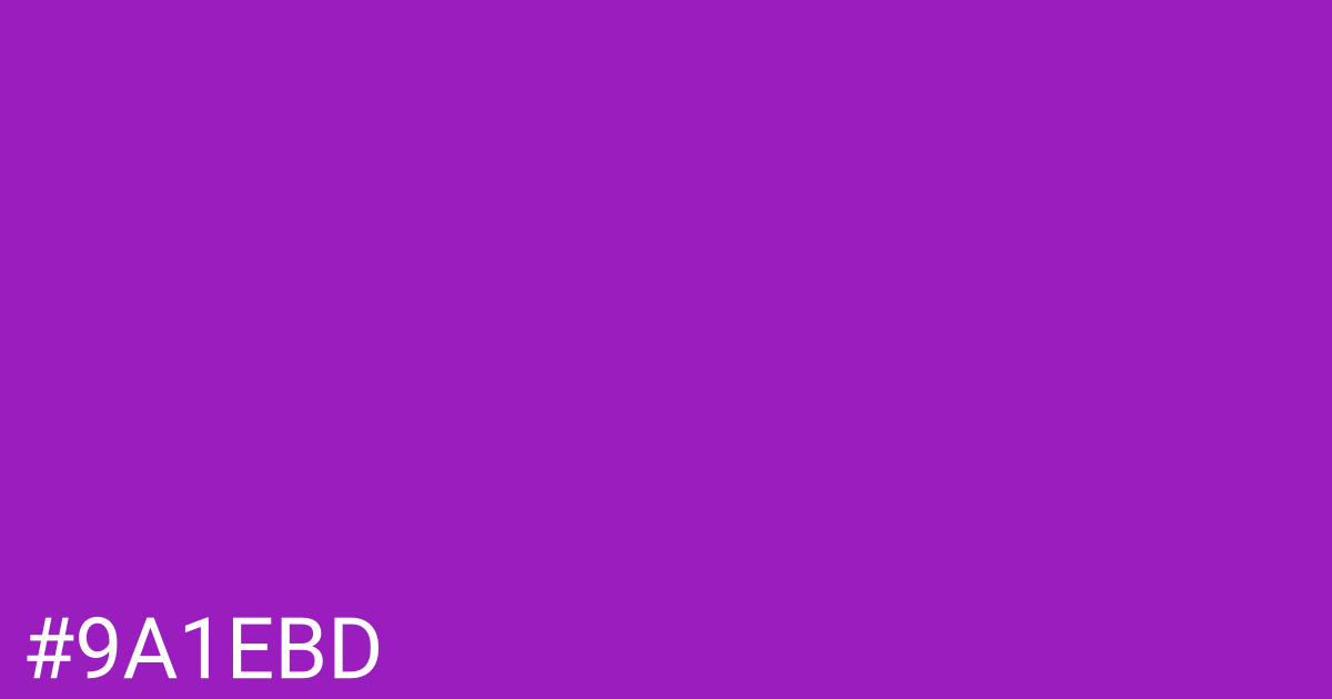 Hex color #9a1ebd graphic