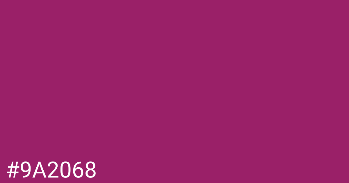 Hex color #9a2068 graphic