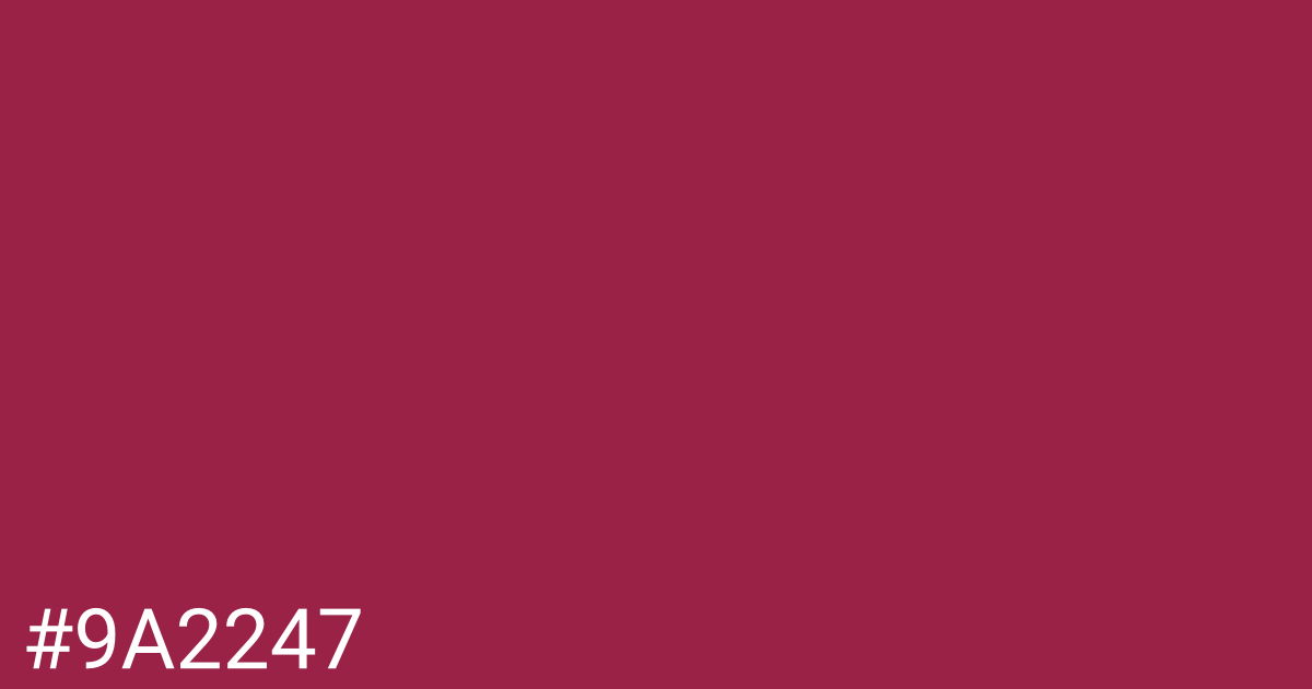 Hex color #9a2247 graphic