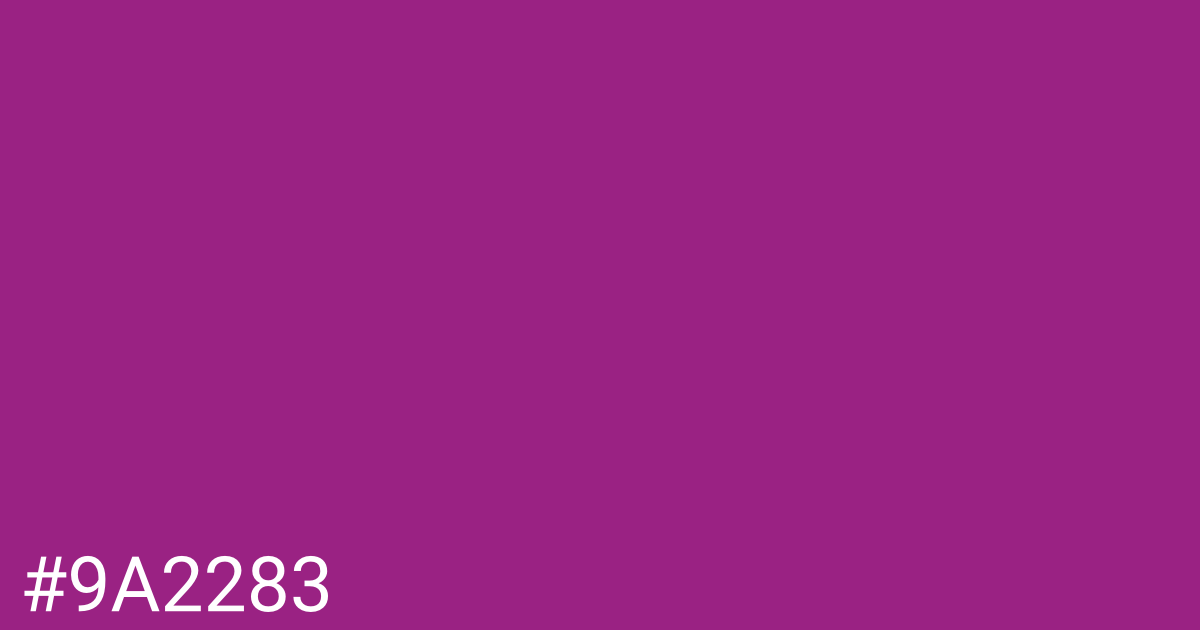 Hex color #9a2283 graphic