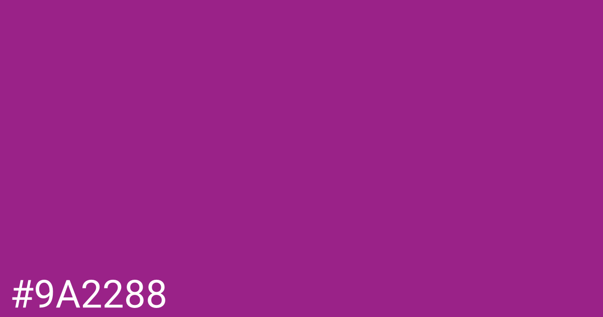 Hex color #9a2288 graphic