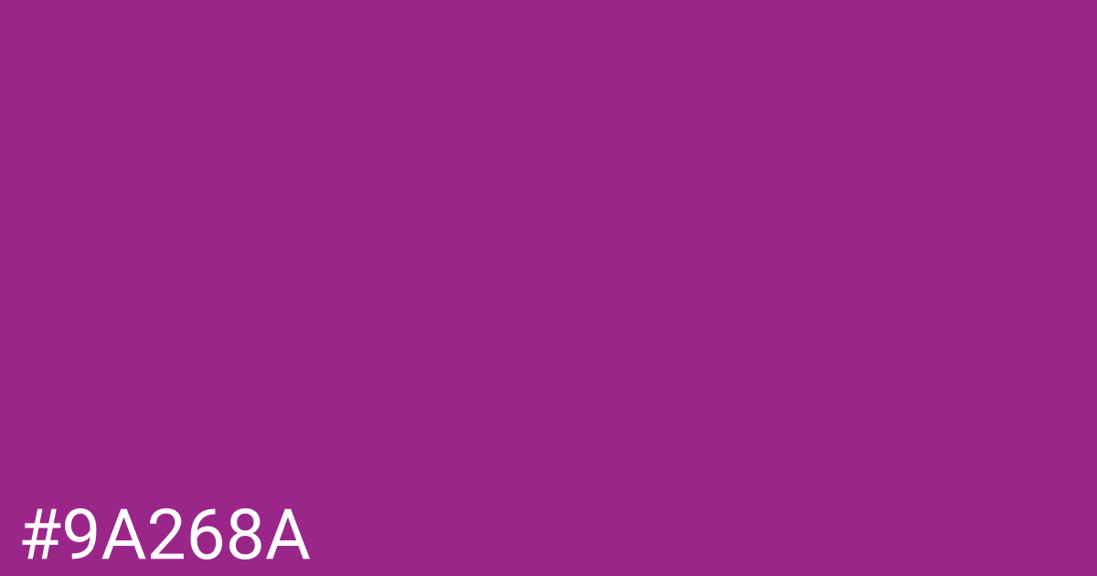 Hex color #9a268a graphic