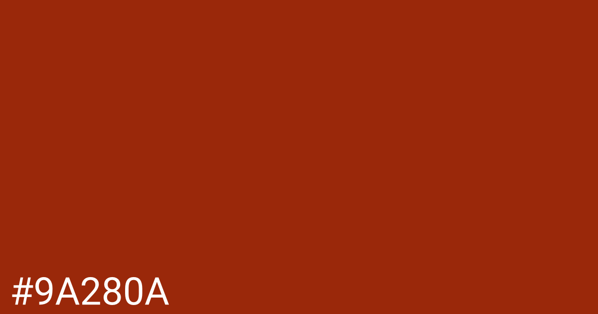 Hex color #9a280a graphic