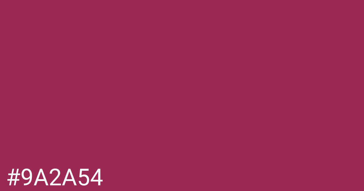 Hex color #9a2a54 graphic