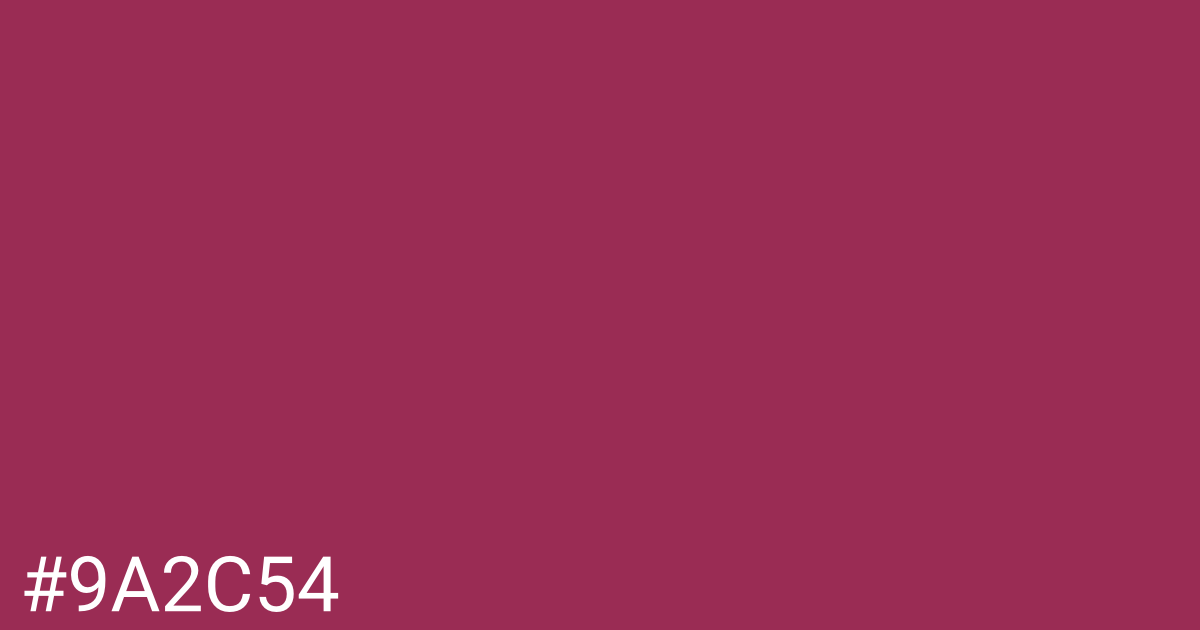 Hex color #9a2c54 graphic