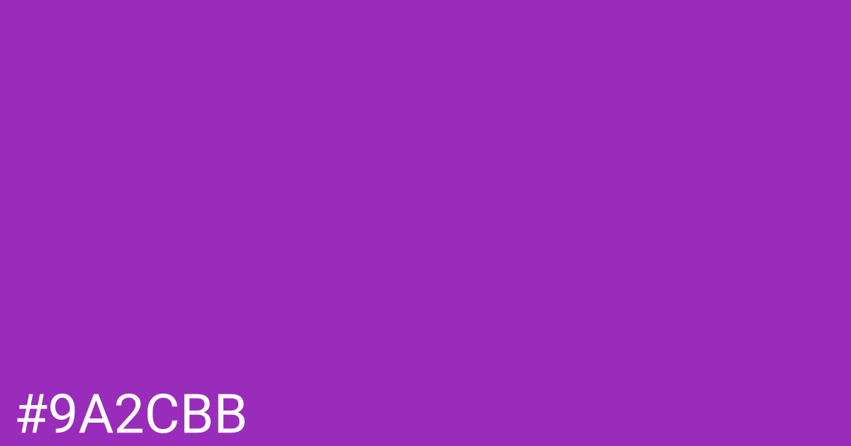 Hex color #9a2cbb graphic