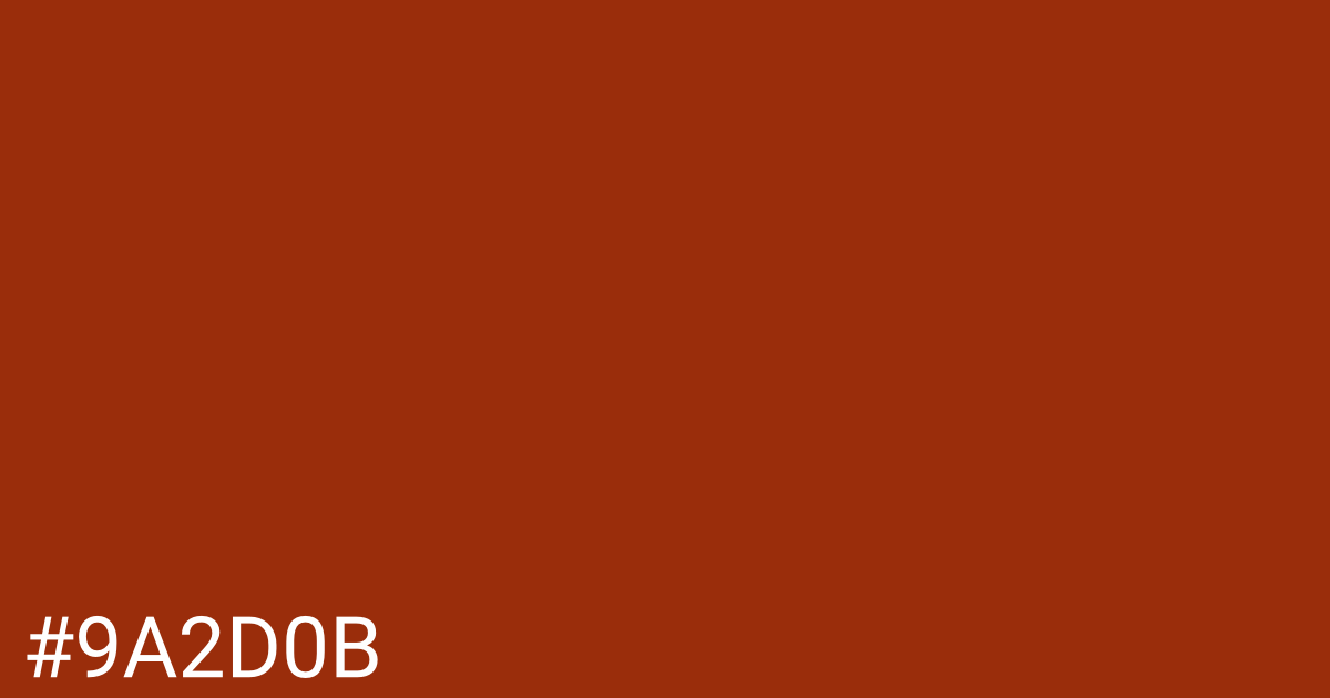 Hex color #9a2d0b graphic